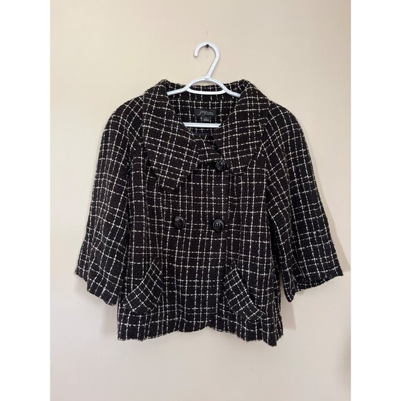 Josphine Essentials Jackets & Blazers - 3 For $10 Josphine Essentials Womens Size 6 Tweed Black White Long Sleeve Blazer